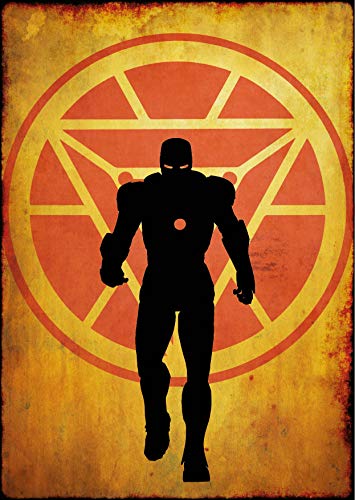 The Avengers Iron Man Minimalist Vintage Poster Avengers Collectibles Print Tony Stark Robert Downey Jr. JARVIS Gwyneth Paltrow Artwork Home Decor Wall Hanging Cool Gift