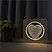 Produktbild olwonow Liebe Herz Korn 3D LED Arylic Holz Nachtlampe Tisch Lichtschalter Steuerung Carving Lampe für Kinder Back School Decor Geschenk