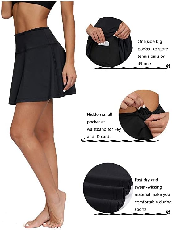 BLEVONH Women's Tennis Skort Active Pleated Skirts with Pocket for Running Golf - Image 2