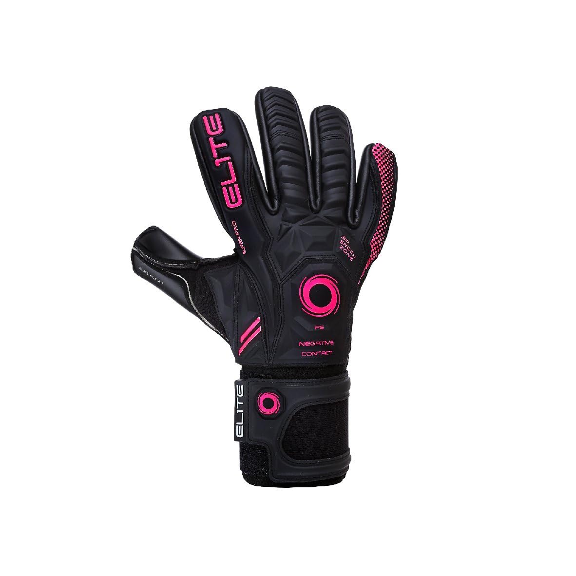 Elite Sport Forza Goalkeeping Gloves Size 8, Black / Pink - Image 2