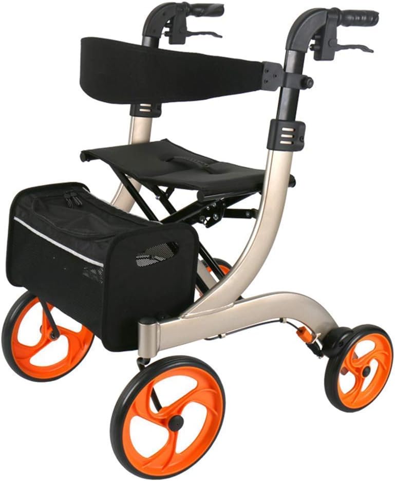 Rollator Walkers シート付きローラーウォーカー、ブレーキ付き高齢者