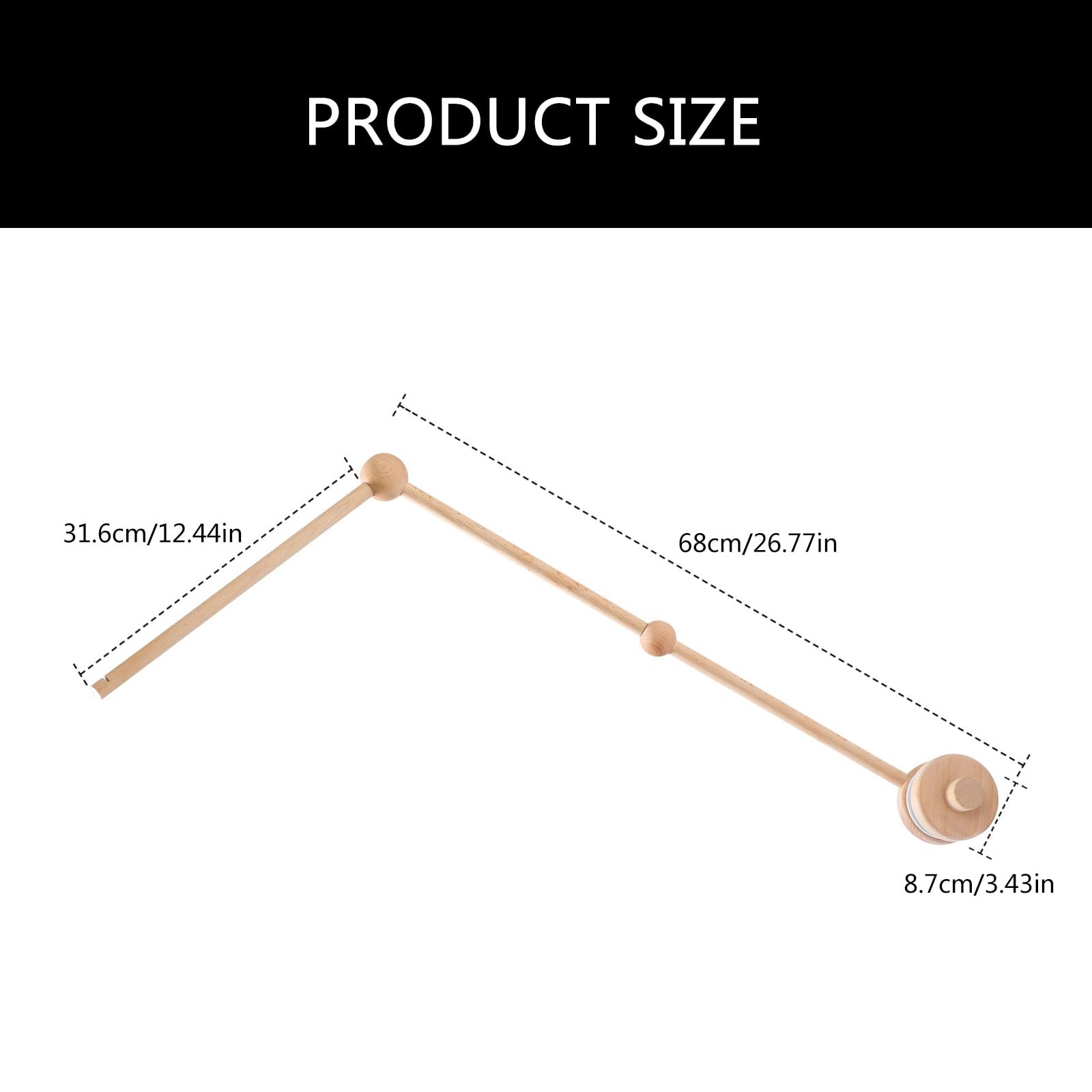 Brazo móvil de madera seguro para colgar cunas de bebé juguete y brazo de para guardería