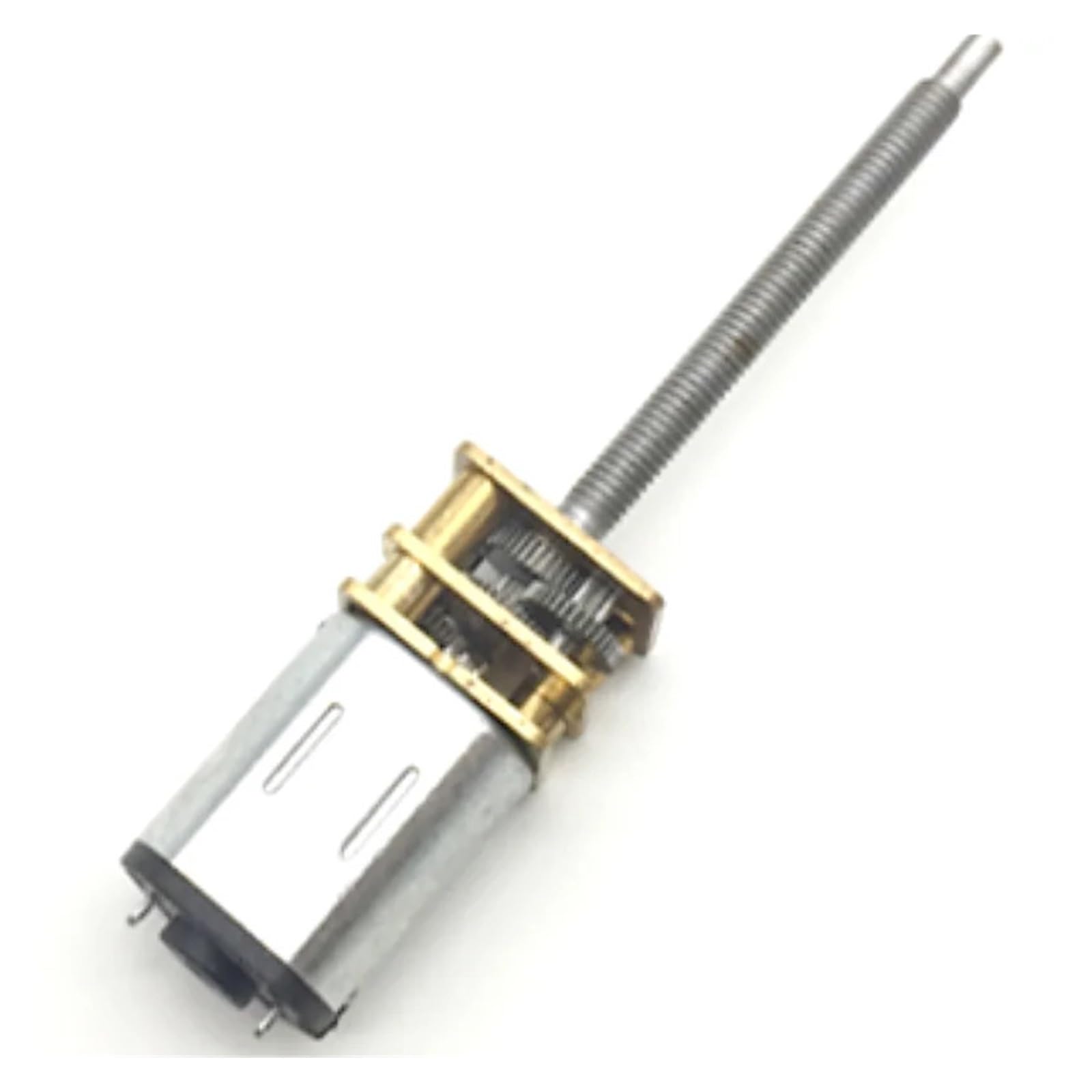 Moteur N20 DC 12V à arbre fileté 46mm et engrenages en métal pour projets DIY
