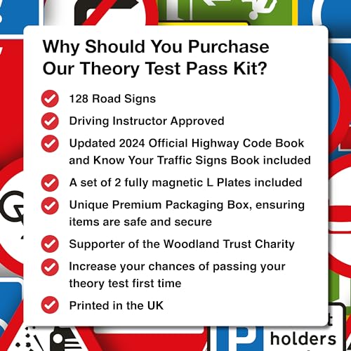 The Highway Code 2026 UK + Know Your Traffic Signs 2026 UK + 128 Road Signs Flash Cards 2026 UK + 2 x Magnetic L Plates - Image 2