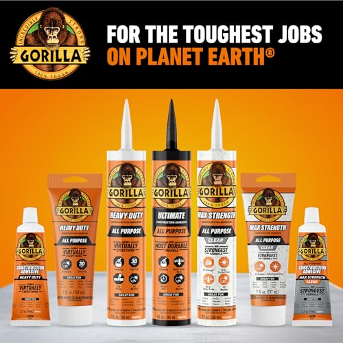 Gorilla Max Strength Construction Adhesive, Clear, 2.5 oz - image 8