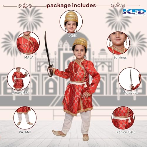 Image of Kaku Fancy Dresses National Heros Freedom Fighters Costumes for Boys & Girls | Independence Day Republic Day Fancy Dress for Schools Plays & Competition | Role Play Politician Costume For Kids