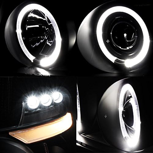 AKKON - For 2004-2008 Ford F150 F-150 Black Smoke Projector LED Headlights + Full LED Tail Lights Pair Set
