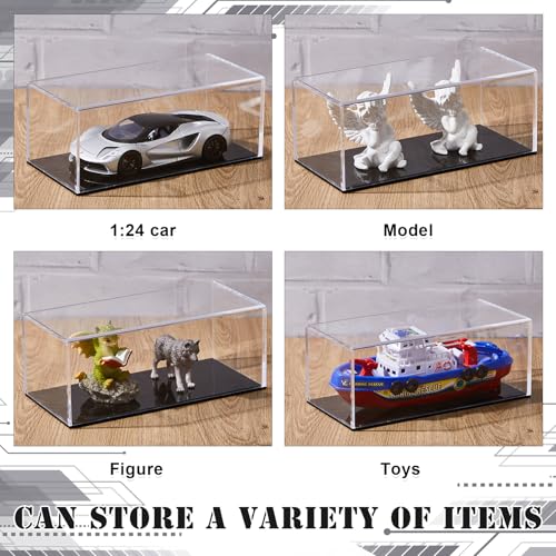Image of Juexica 4 Pcs 1:24 Clear Acrylic Model Car Display Case