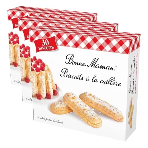 Bonne Maman Biscuits à la Cuillère 6 Sachets Fraîcheur de 5 Biscuits, 250g (Lot de 3)