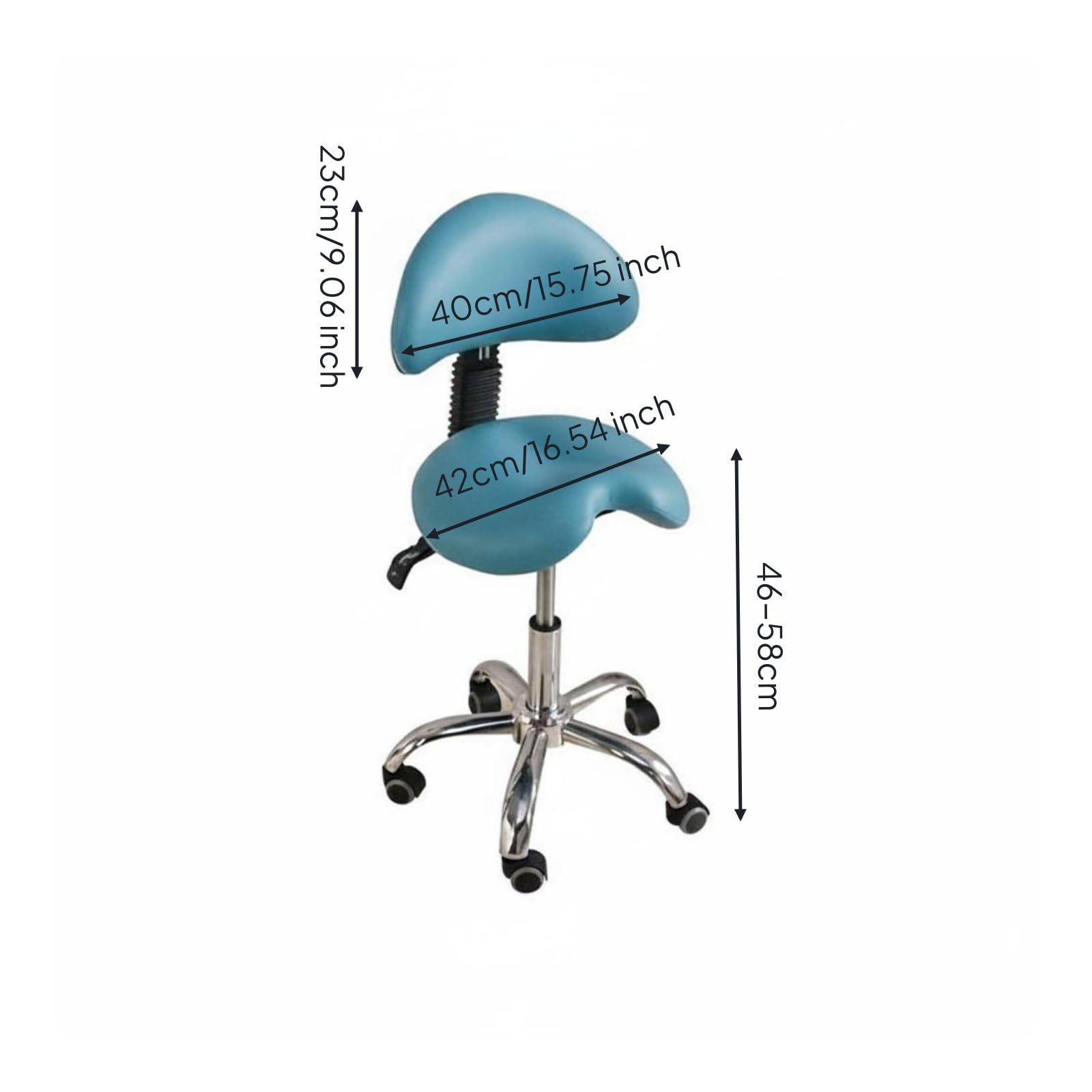 Chaise de Dentiste Qianly avec Dossier Assise Confortable Tabouret de Tatoueur Pivotant Siège Praticien Réglable Blanc