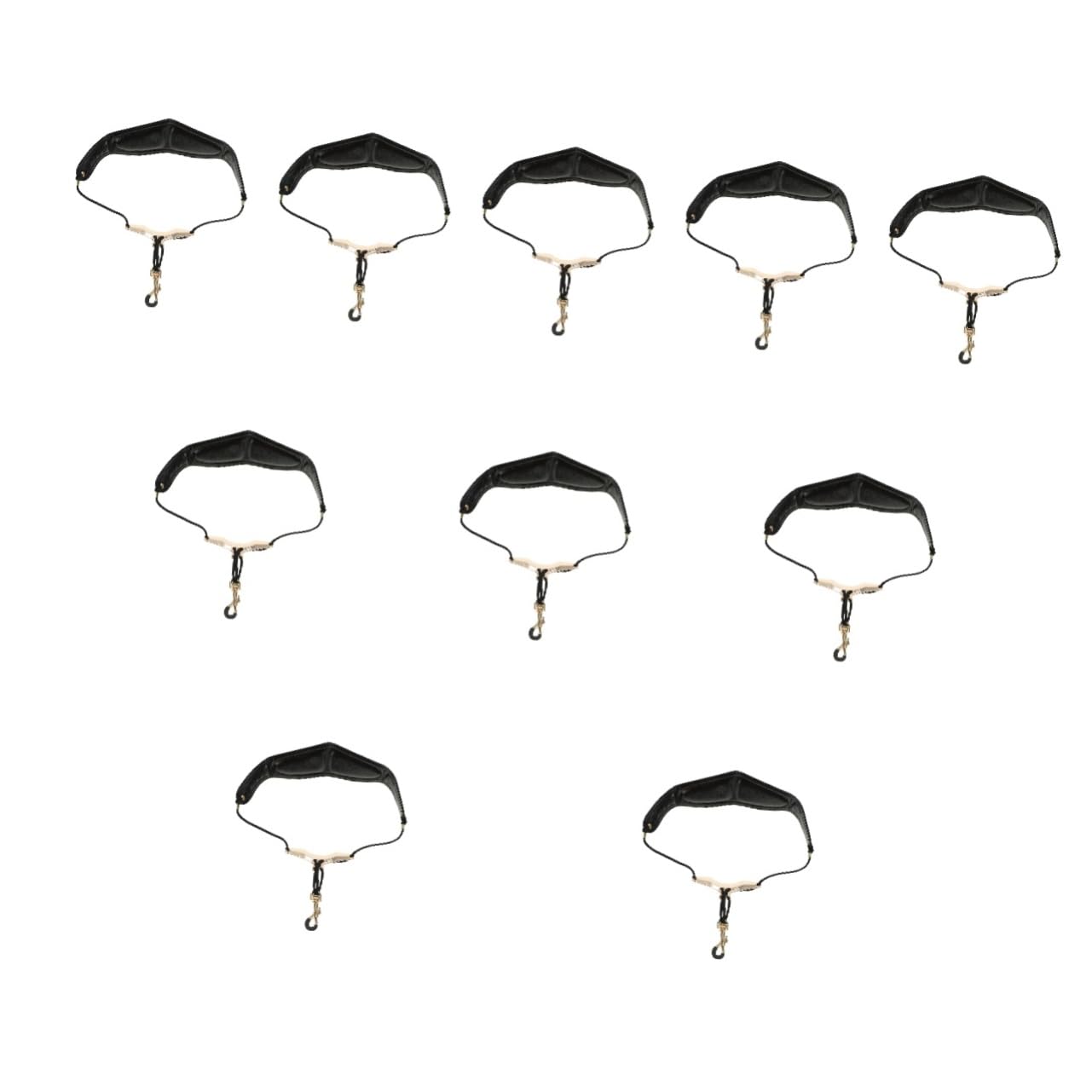 ibasenice 10 Pezzi Tracolla Per Sassofono Con Bottone Automatico in Metallo Cintura Per Sassofono Regolabile Per Comfort Tracolla Imbottita Per