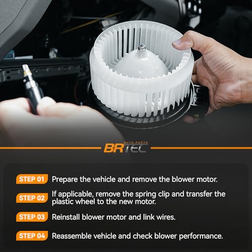 Image of 700164 BRTEC Front HVAC Blower Motor with Fan Cage for Cadillac Escalade for Chevrolet Avalanche Silverado Suburban 1500 2500 3500 HD for GMC Sierra 1500 2500 3500 HD Yukon XL 1500 2500 for Hummer H2