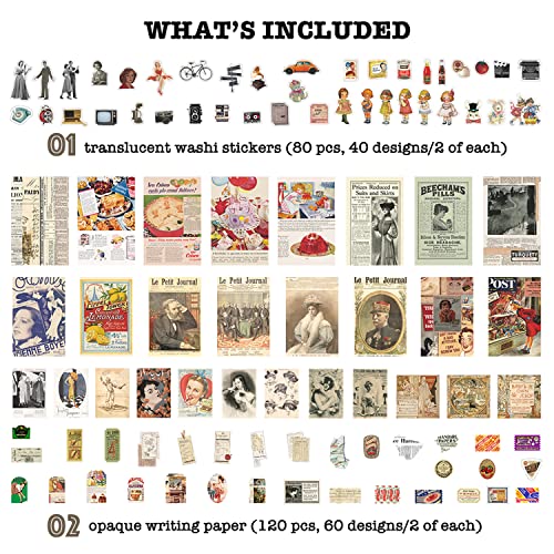 Knaid KDST059 Vintage Scrapbook Supplies Pack  thumb #1