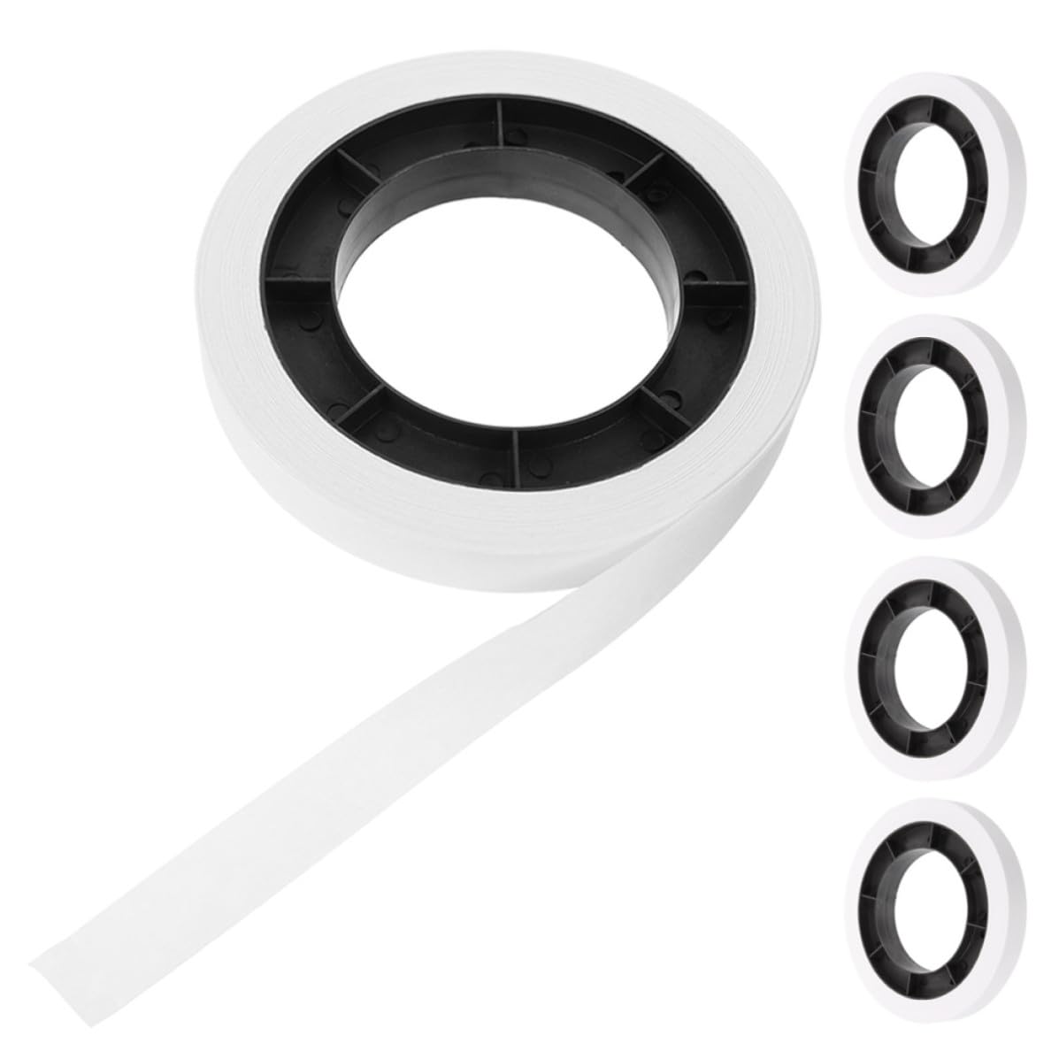 PRETYZOOM Ruban de Banque Blanc en Papier, Design Rond Pratique, 5 Rouleaux pour Organiser L'argenté en Magasins et Commerces