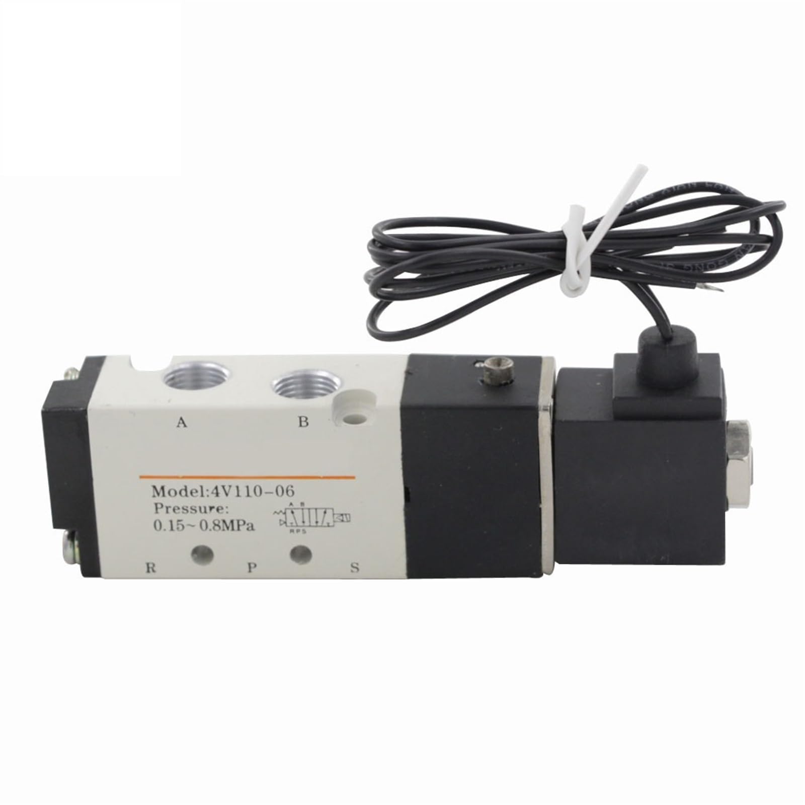 4V110-06 DC24V Válvula de aire PT 1/8"Válvula de control de solenoide Válvula neumática Válvula de solenoide de 5 puertos y 2 posiciones for sistemas de aire