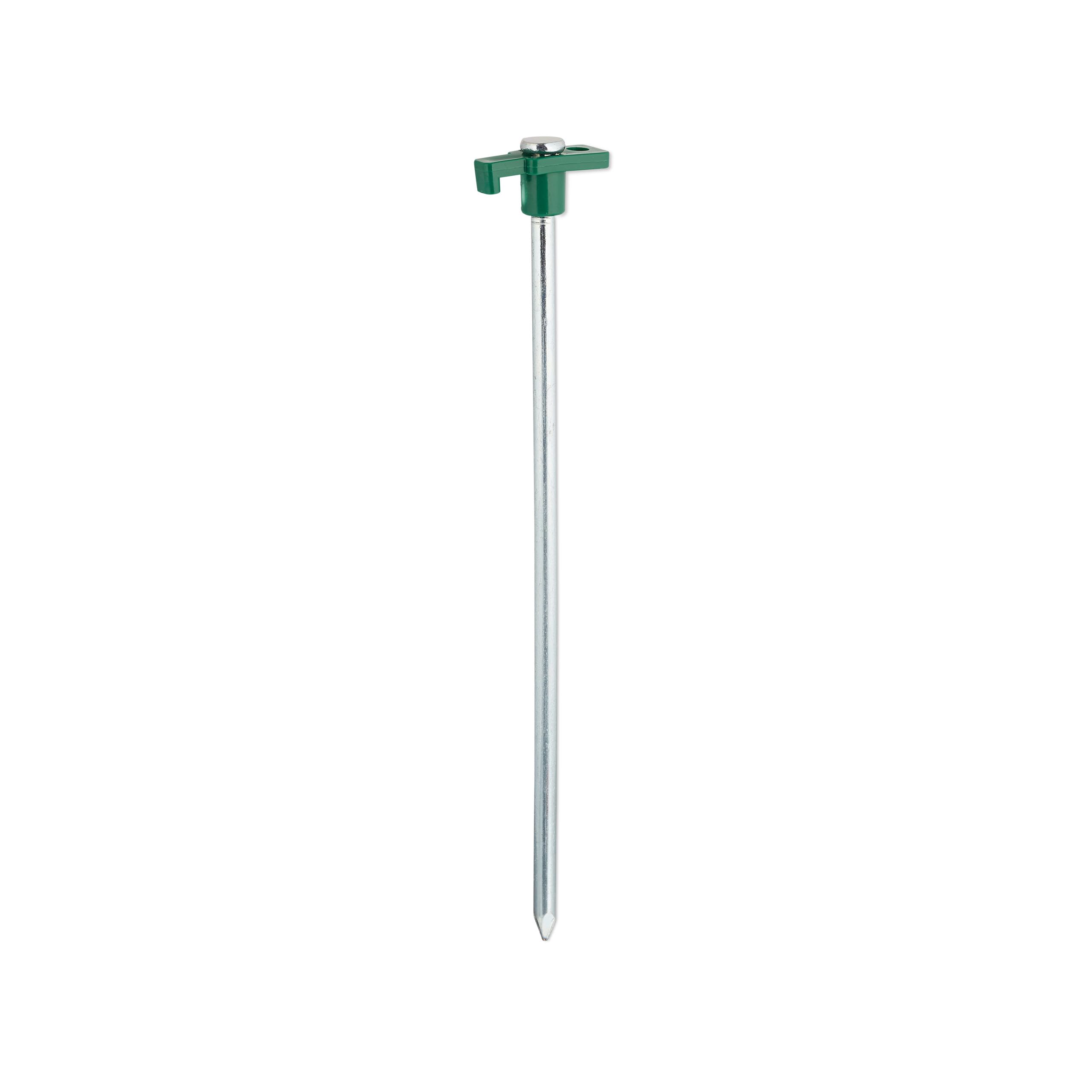 Juego de 100 piquetas para Suelo de Roca, Anclajes para Suelos Duros, 25 cm, Anclaje al Suelo, Accesorios para Tienda de campaña, Acero galvanizado, Color Verde