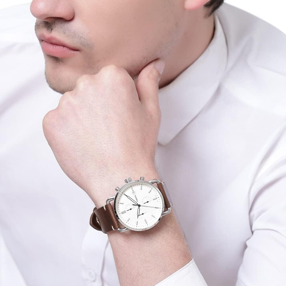 Fossil Orologio cronografo Commuter da uomo in acciaio inossidabile, cassa 42 mm