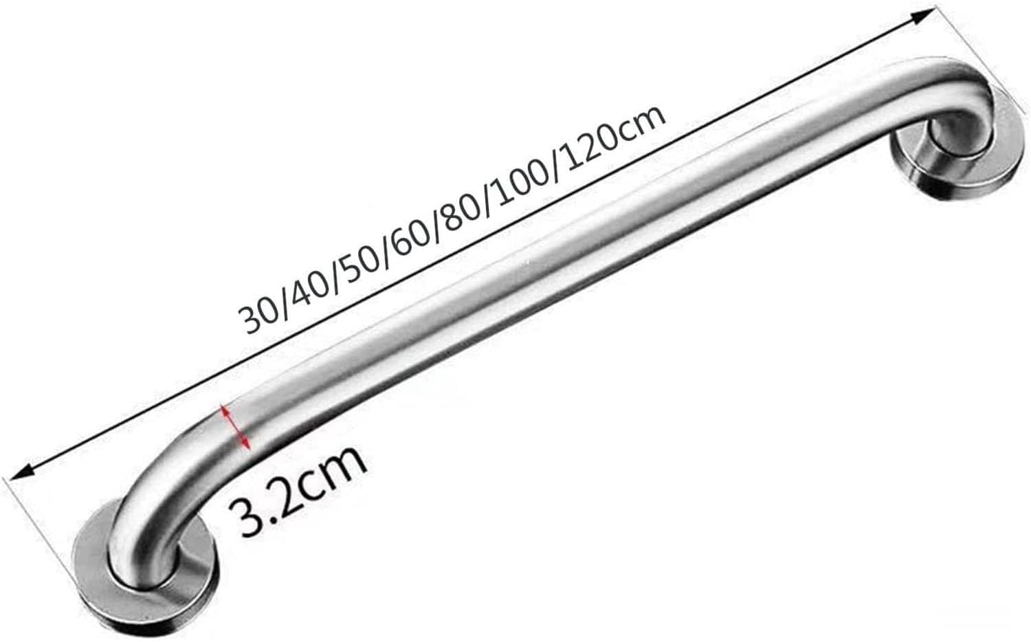Barras de Apoyo para baño, Barra de Apoyo de Seguridad de Acero Inoxidable, Barra de Apoyo Antideslizante para baño montada en la Pared, Barra de Apoyo (Un Color - 40cm