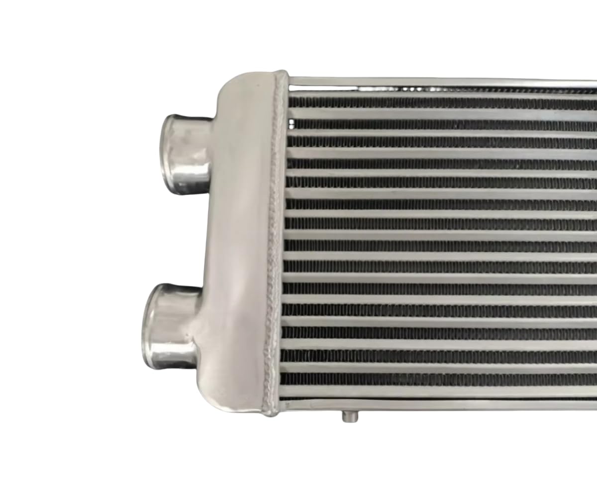 Intercooler aluminiowy Aluminiowy intercooler turbo 600x300x70mm po tej samej stronie 76mm 3" rura wlotowa/wylotowa Jednostronne mocowanie z przodu