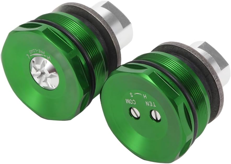 11065-0289 Fork Bolt Cap for Kawasaki ZX600 Ninja ZX-6R 2013-2024 ZX6R Fork Tube Protector 2014 2015 2018 2019 2020 2021 2022 2023 Pair (Green)