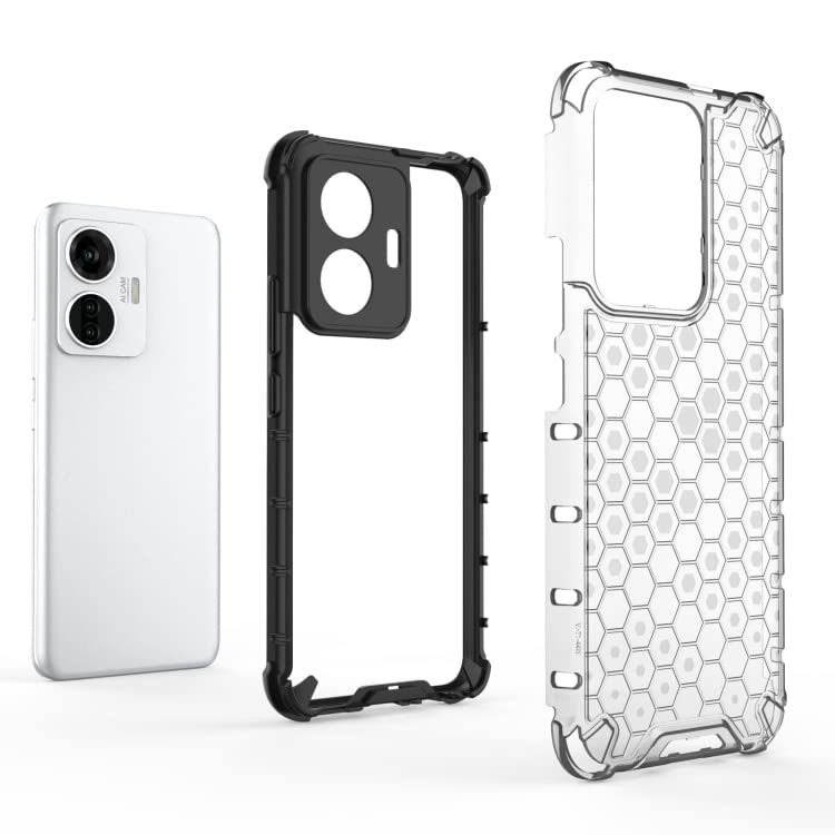 Image of Prime Retail Hard PC Back Case Cover for Vivo T1 44W 5G Anti Slip Ultra Thin Shockproof Reinforced Corners (Transparent)