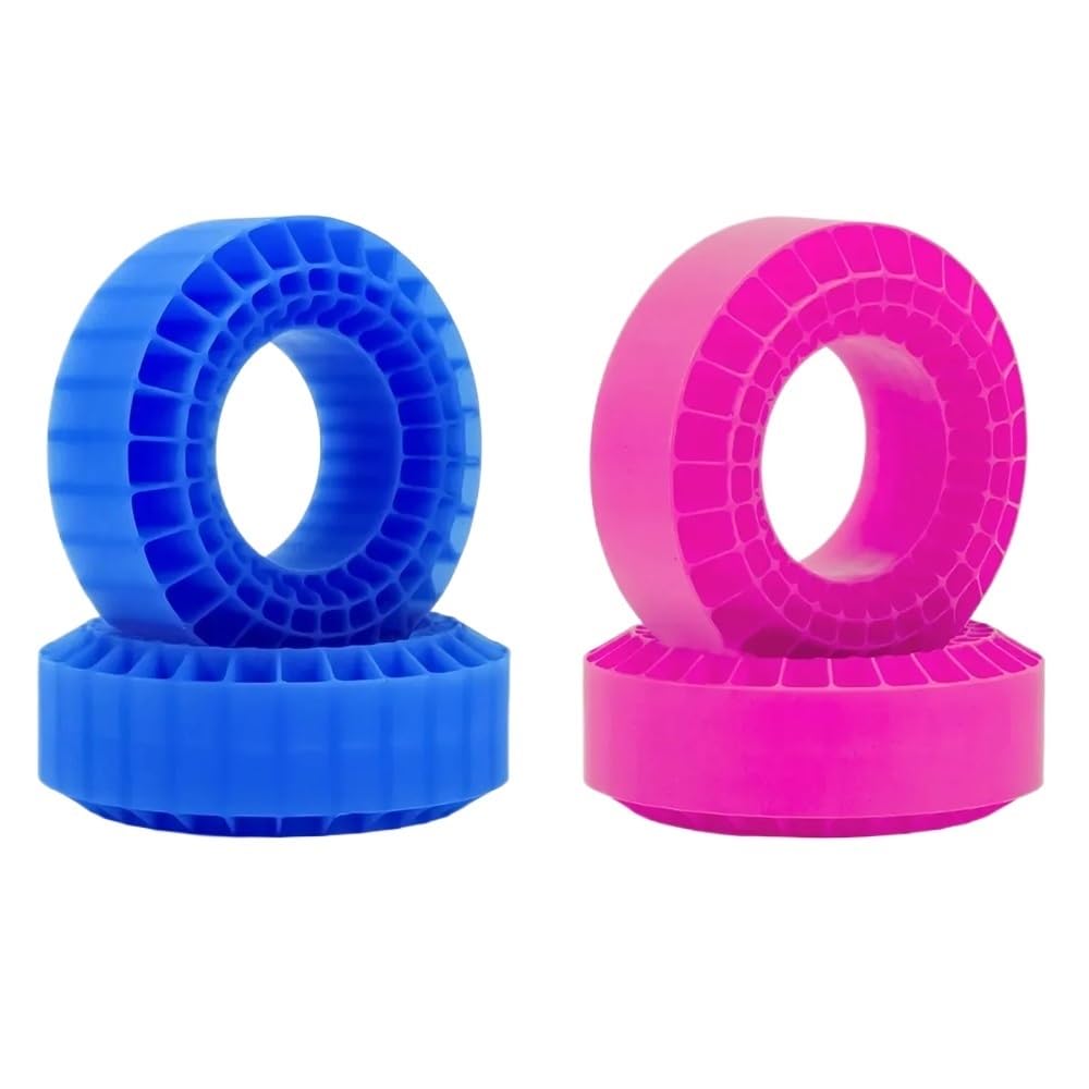 UMTSGYNU 108mm Silica Gel Foam Insert Compatible with 1.9 Inch Tires Compatible with 1/10 Scale RC Crawler Cars TRX6 CMX VS4-10(Purple 4PCS-Soft)