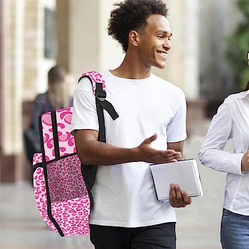 Sac à dos garçons rose léopard pour l'école et les sorties