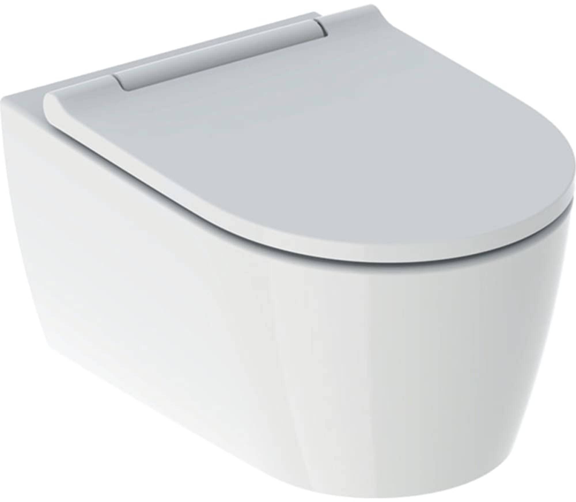 Geberit ONE WC suspendido de cisterna baja, TurboFlush, con asiento de WC con mecanismo de cierre suave, 500.202.JT.1, Color: blanco mate