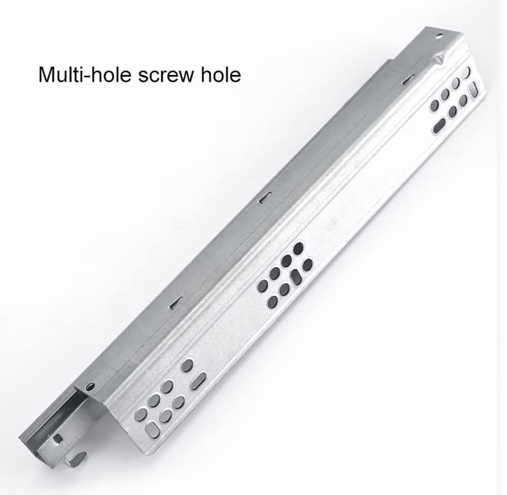 Guide per cassetti con chiusura ammortizzata, Guide for cassetti nascoste a estrazione totale sottotop con chiusura ammortizzata, 30 kg, confezione da 2