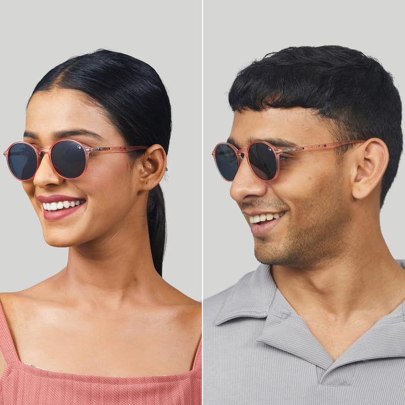 Image of ENRICO Classic Round Polarized Glasses for Men & Women | Full Rim Round Stylish Polarised Sunglasses Man & Women |100% UV Protected