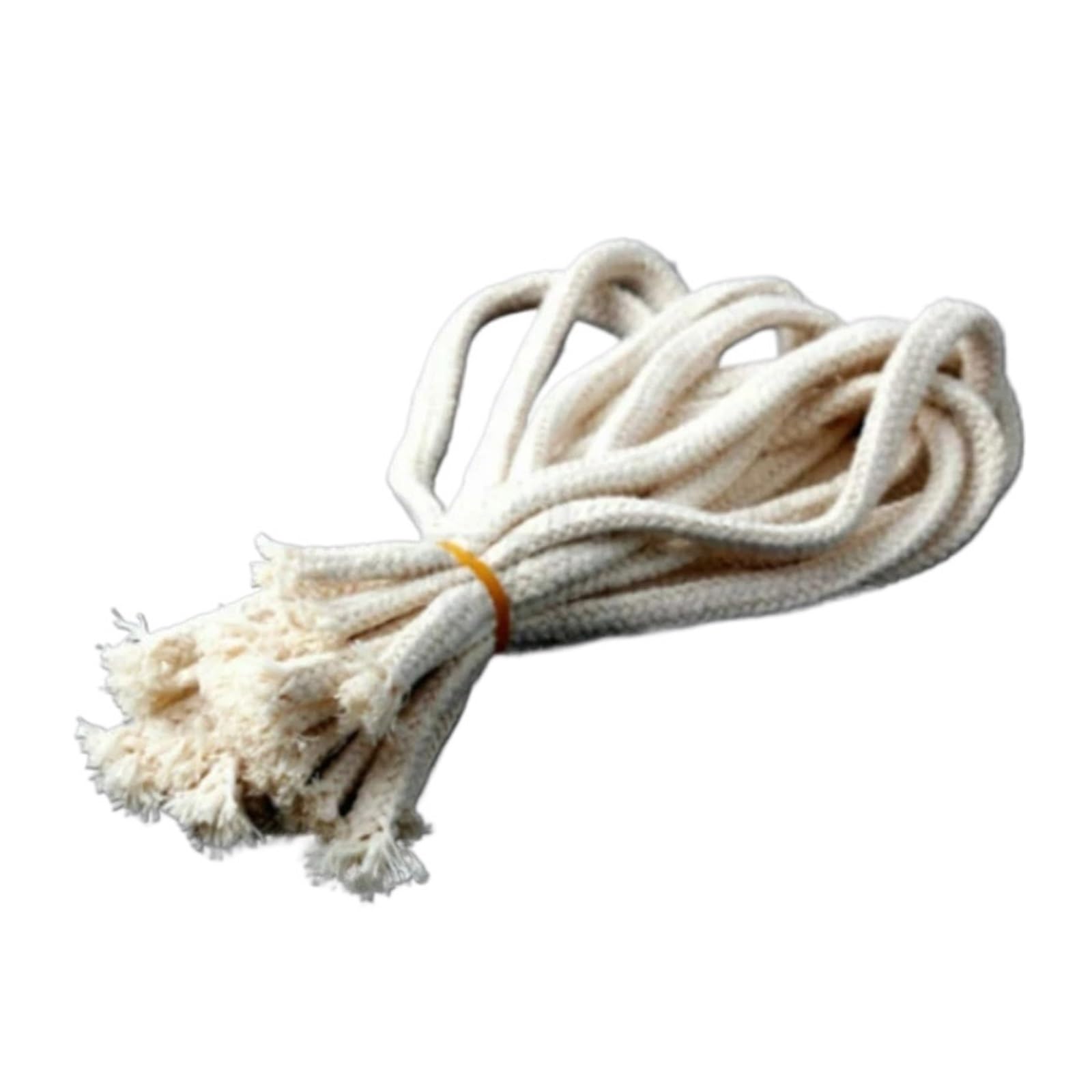 Cotton Twine String, Round Cotton Wick Alcohol Burner Kerosene Oil Lamp 2-8mm Diameter 3-5m Length(5mm x3 metres)