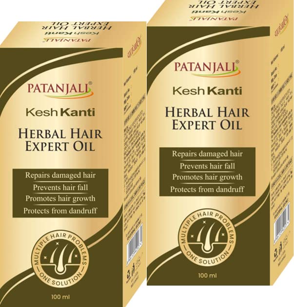 Buy Patanjali Kesh Kanti Herbal Hair Expert Oil 100ml (Pack Of 2