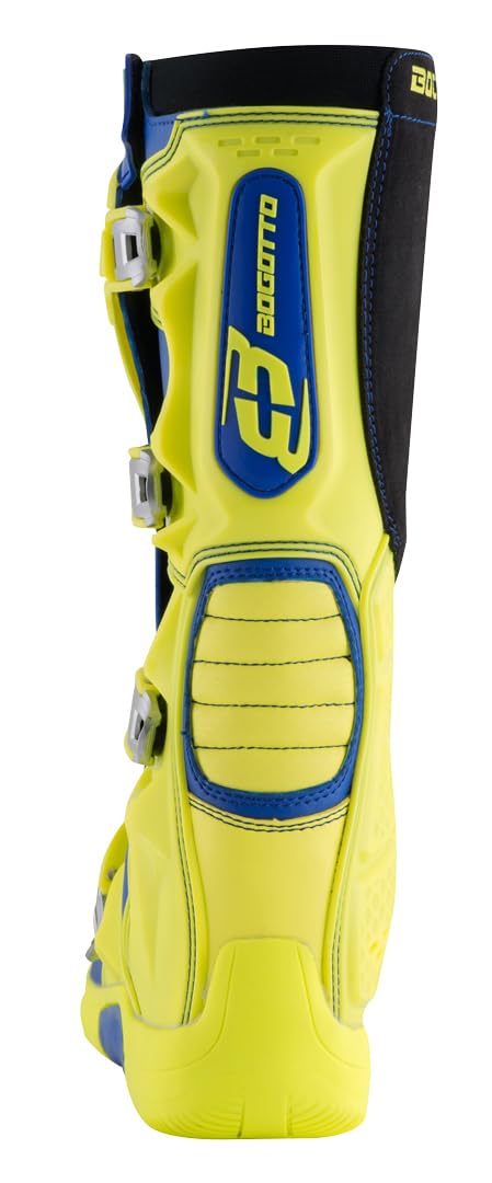 Bogotto MX-6 Motocross Stiefel, blau/gelb, 43 | Motorradschuhe