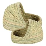 SWETRACE Woven Chicken Bed in Paglia, Set 2 Unità, Nido per Galline per Deporre Uova, Cura Facile, Ambiente Accogliente, Fattoria