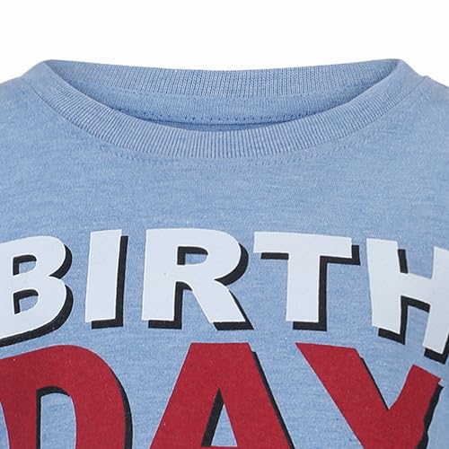 Marvel Avengers Captain America Boys Birthday Short Sleeve Shirt for Toddlers and Little Kids - Blue2