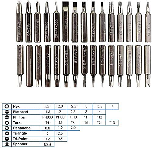 Image of 32 In1 Multi-Bit Screwdriver Precision Set For Mobile Laptop PC Repair Tool Kit - AT-32PCSCREW-nw