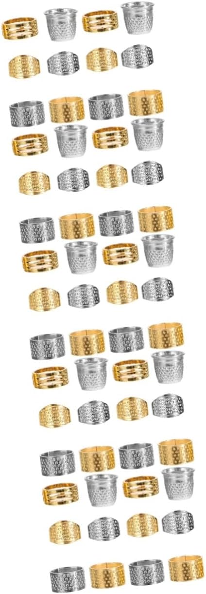 NUOBESTY 60pcs Sewing Finger Protectors for Quilting and Embroidery Includes and Styles for Craft Projects