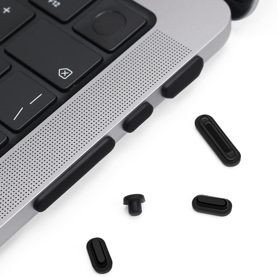 OJOS 7 Pcs Anti Dust Dirt Plug Cups Set for 2023-2021 MacBook Pro 14.2 inch 16.2 inch M3 M2 M1 Pro/Max (Model: A2779/A2442/A2780/A2485) Accessory Silicone Anti Dirt Protective Cover (Black) (B0CQ8K547Z) Amazon Price History, Amazon Price Tracker