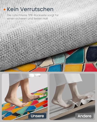 Tapis à poils courts multicolore 90x150 cm pour salon et chambre - 6