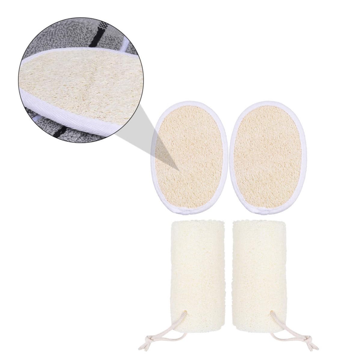 Didiseaon 12pezzi Spugne Esfolianti Loofah Naturale Per Doccia Spazzola Per Massaggio e Pulizia Corpo Per Uso Quotidiano e Relax Bagno