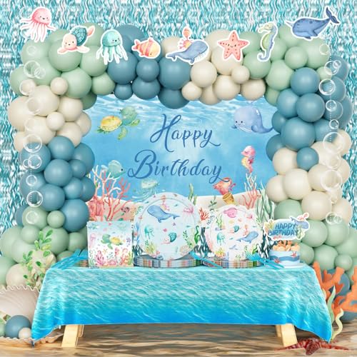 Fiesec Under The Sea Party Decorations, Ocean Animal Themed Birthday Party...