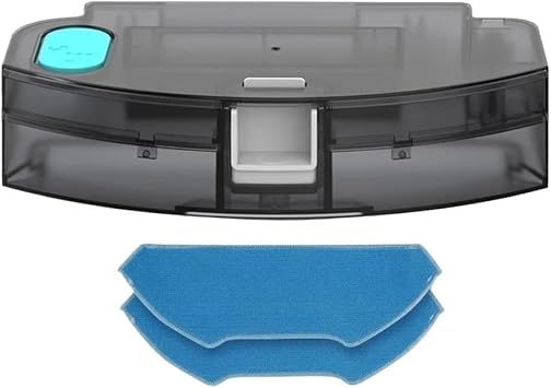 Robot Vacuum Cleaner Washable Dustbin with Water Tank x1 PCS + Reusable Mops x2 PCS, Compatible for Lefant M1 or U180 OKP-K8 Robot VacuumM1
