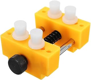 Mini abrazadera de escritorio compacta para piezas de modelo para mantenimiento de caja de reloj (amarillo)