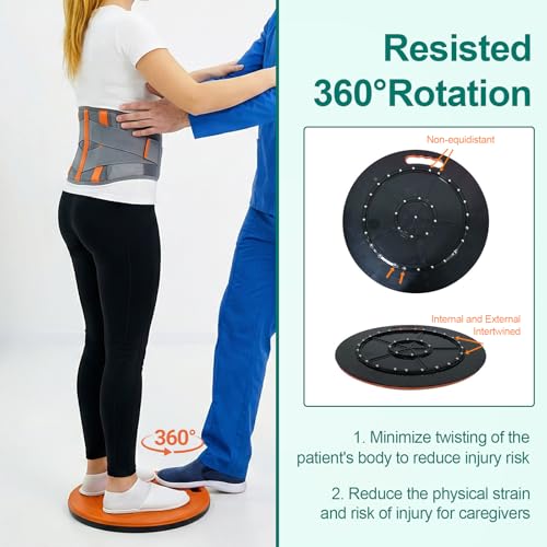 360° Drehbare Patiententransferscheibe/Drehscheibe Tragkraft 150 kg 39x39 cm rutschfeste Transferhilfe für Patienten Senioren Mobilisierung Pflege zu Hause