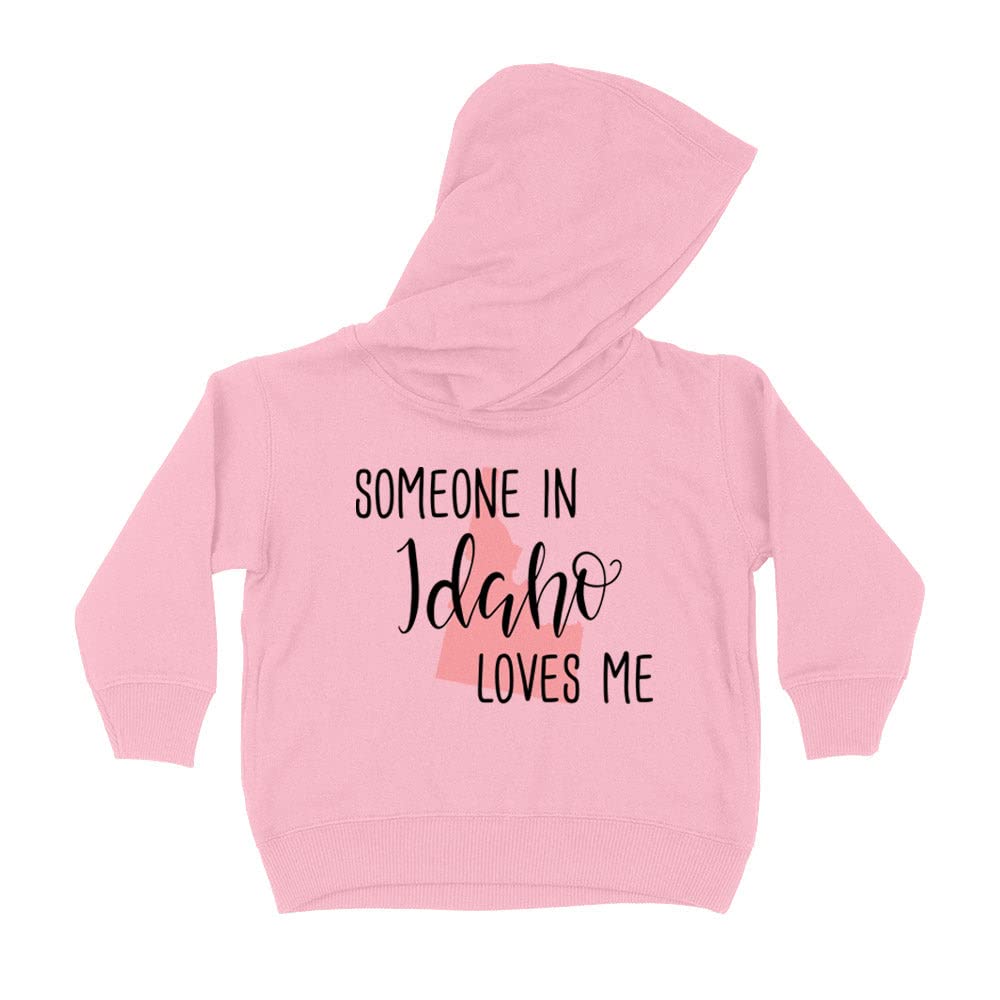 Someone In Idaho Loves Me Kids Hoodie Sweatshirt Toddler 4T Light Pink