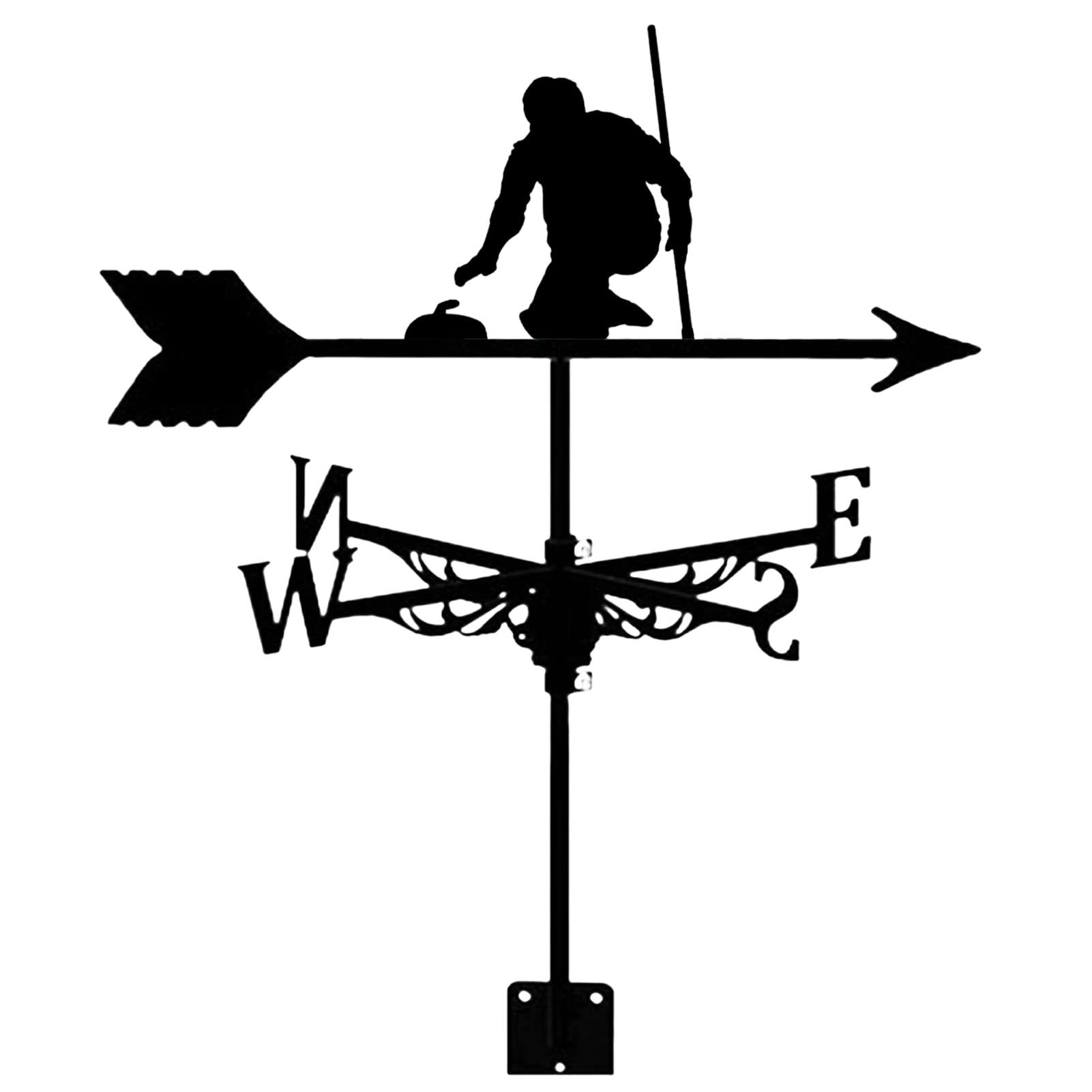WIQUYBML wind vane Weathervane Metal Curling Wind Vane Black Spray Paint Roof Direction Indicator for Garden Patio Farm Barn Garage Outdoor Gazebo Decorate