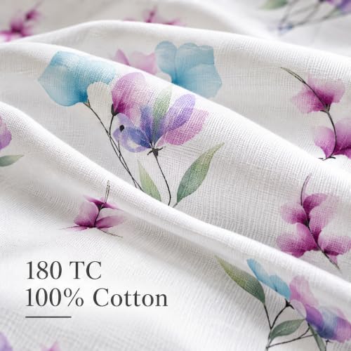 Image of Bombay Dyeing Vintage Floral Pink Super King Size Bedsheet Set (3 Pc)