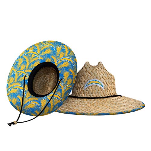 Image of NFL Team Logo Americana Floral Lifeguard Beach Straw Sun Hat