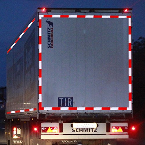 2" X 30ft Reflective Safety Tape DOT C2 Red White Waterproof Outdoor, Conspicuity Tape, Reflector Tape for Trailers, RV, Camper, Boat High Intensity Grade - Thumbnail 6