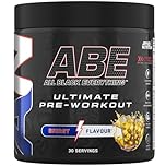 Applied Nutrition ABE Pre Workout - All Black Everything Pre Workout Powder, Energy & Physical Performance with Citrulline, Creatine, Beta Alanine (375g - 30 Servings) (Energy Flavour)